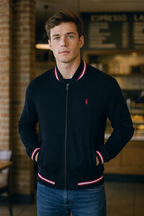 RL Polo Zipper Jacket Navy  K173-NY