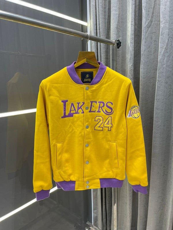Big sale LAKERS yellow EMBOSSED PRINT PREMIUM JACKET