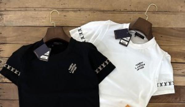 Louis Vuitton White Monogram Print Imported T-Shirt (1350)