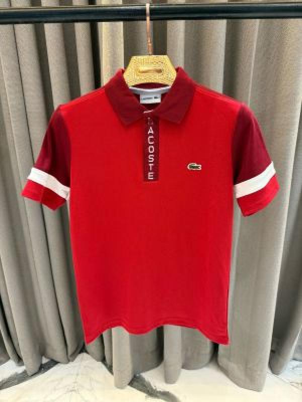 Lacost e Chest Logo Polo T-shirt Red