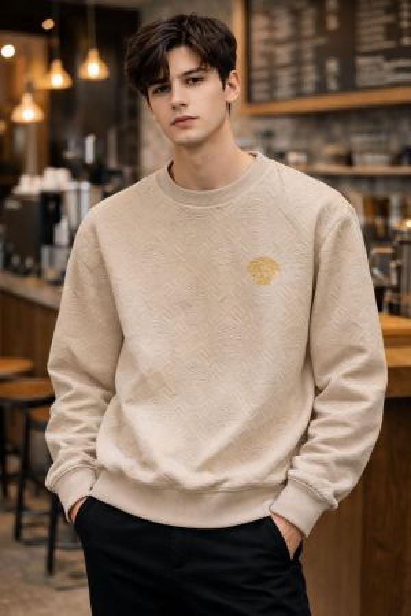 Versace Chest Logo Full Monogram Sweatshirt