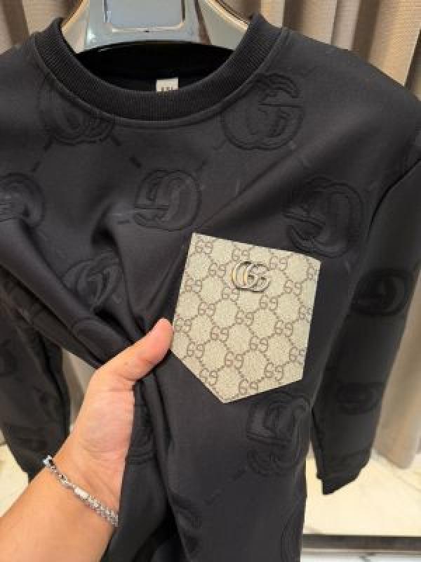 Gucc_i GG Full Monogram Sweatshirt Black