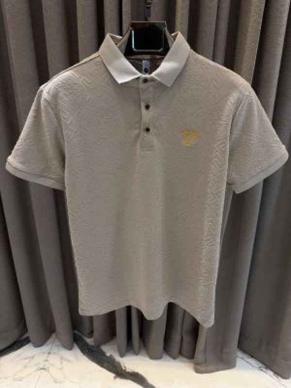 Versace Chest Logo Full Monogram Polo T-shirt