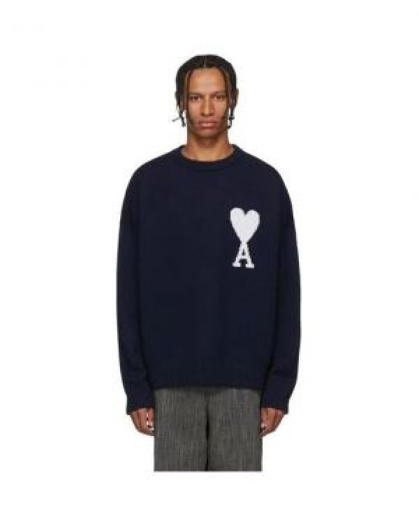 Ami_Paris imported sweatshirt Navy blue