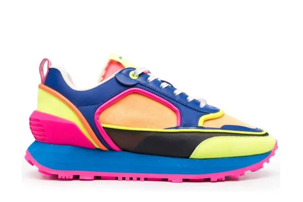 BALMAIIN MULTI PANELLED LOW TOP SNEAKERS