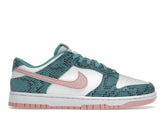 DNK LOW SNAKESKIN WASHED TEAL BLEACHED CORAL