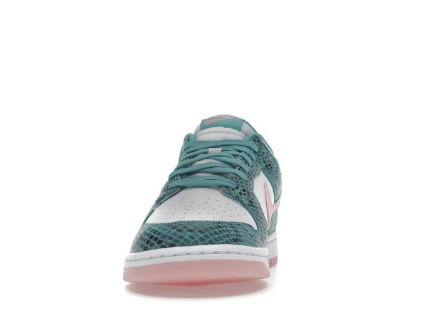 DNK LOW SNAKESKIN WASHED TEAL BLEACHED CORAL