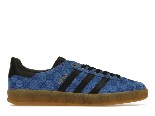 GUCCII X ADI GAZELLE BLUE GG MONOGRAM