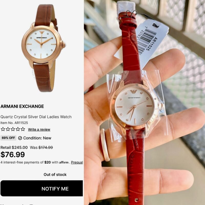 ARMANI EXCHANGE QUARTZ CRYSTAL