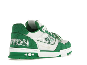 LV TRAINER GREEN MONOGRAM DENIM