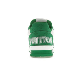 LV TRAINER GREEN MONOGRAM DENIM