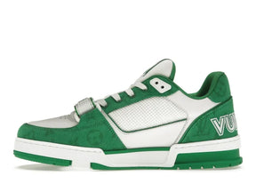 LV TRAINER GREEN MONOGRAM DENIM
