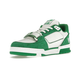 LV TRAINER GREEN MONOGRAM DENIM