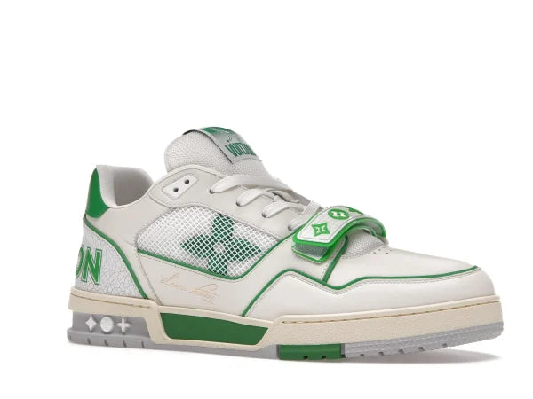 LV TRAINER STRIPE WHITE GREEN