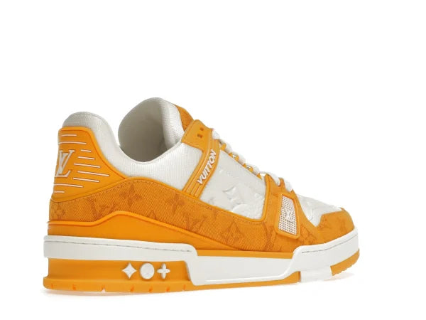 LV TRAINER YELLOW MONOGRAM DENIM WHITE