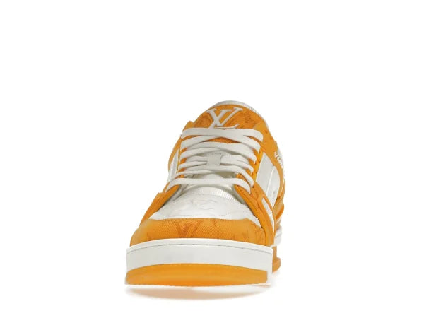 LV TRAINER YELLOW MONOGRAM DENIM WHITE