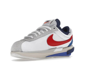 NIKEE ZOOM CORTEZ SP SACAI WHITE UNIVERSITY RED BLUE