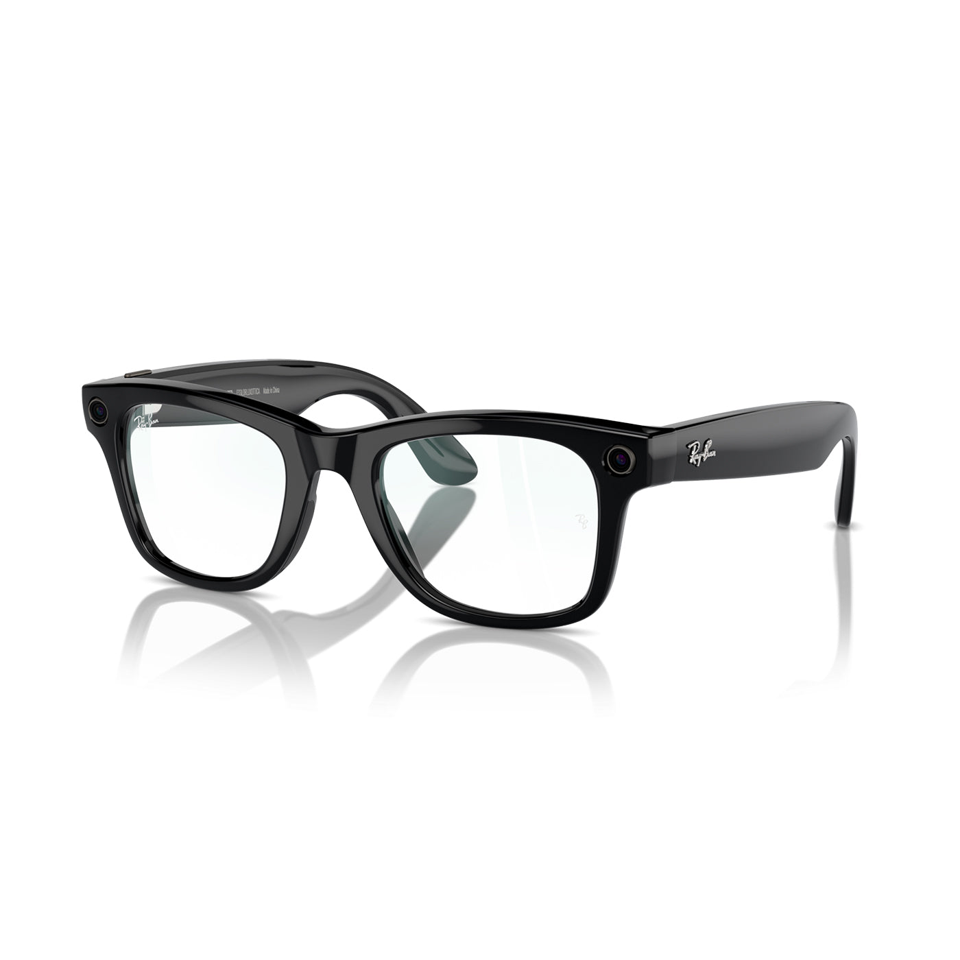 Smart Wayfarer – Shiny Black (AI-Enabled Glasses)
