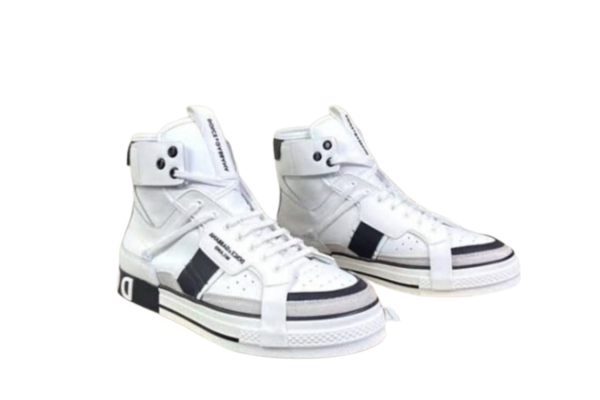 D&G CUSTOM 2 ZER0 PANELLED HIGH TOP WHITE BLACK
