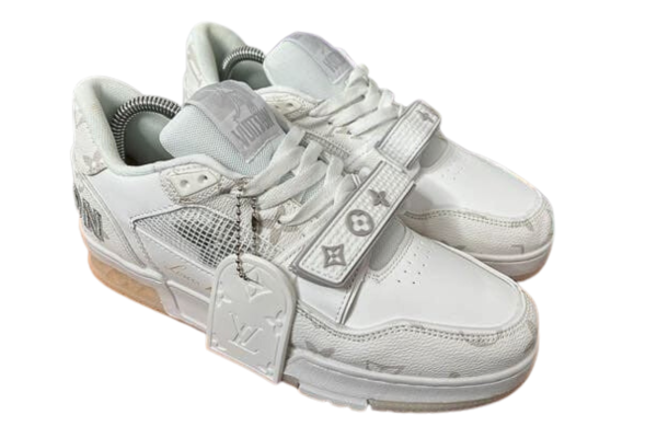 LV LV TRAINER VELCRO STRIPE WHITE